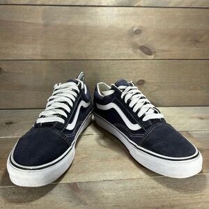 Vans Old Skool Sneakers - Navy and White Stripe